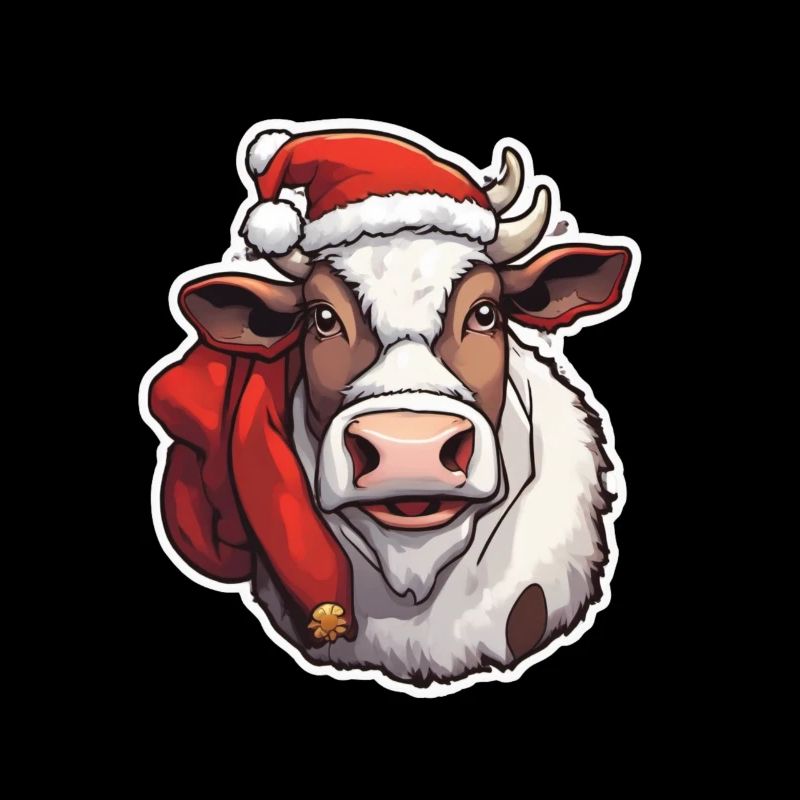 Mucca mucca Cranio Mucca da latte di Natale Mucca