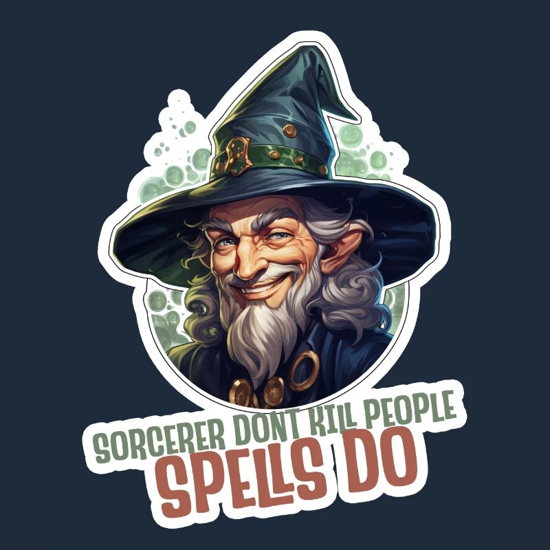 Magier oder Zauberer mit Rollenspielslogan