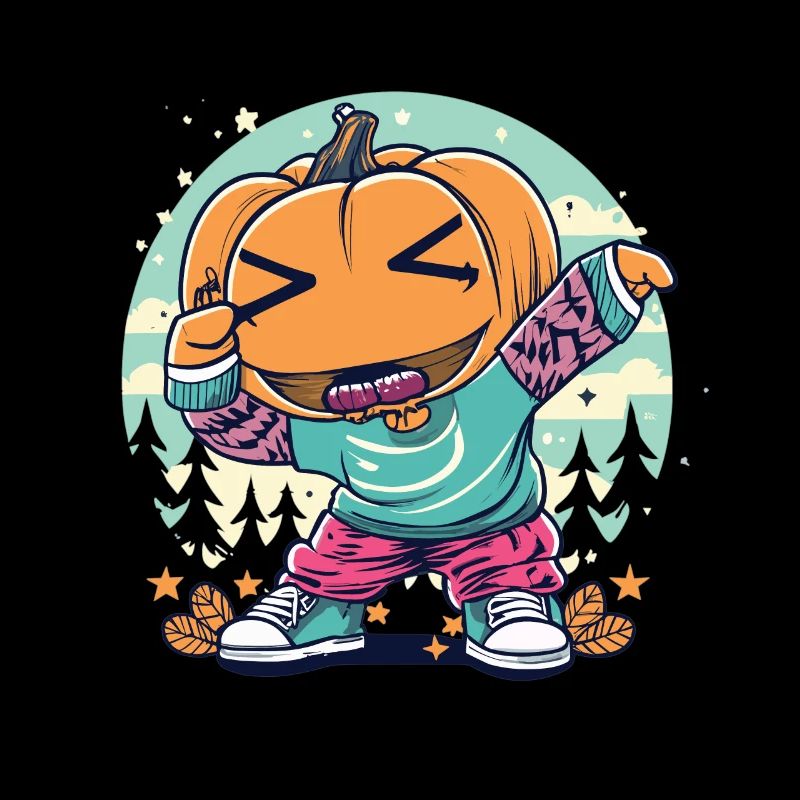 Pumpkin Dabbing Dab Pumpkin Dance Halloween Trend