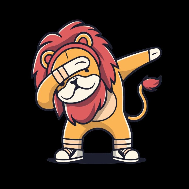 lion dabbing dab dabbing animaux lion dab