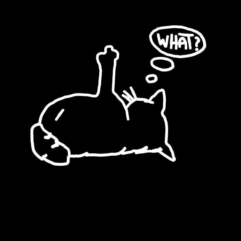 faule müde Katze Spruch Mittelfinger Zeigefinger