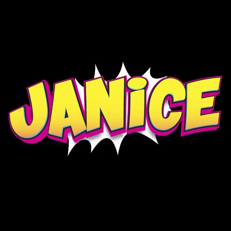 Janice Custom Name Comic Book Style Pop Art,