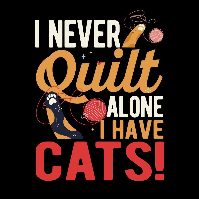 I never quilted alone I have cats sewing quilt