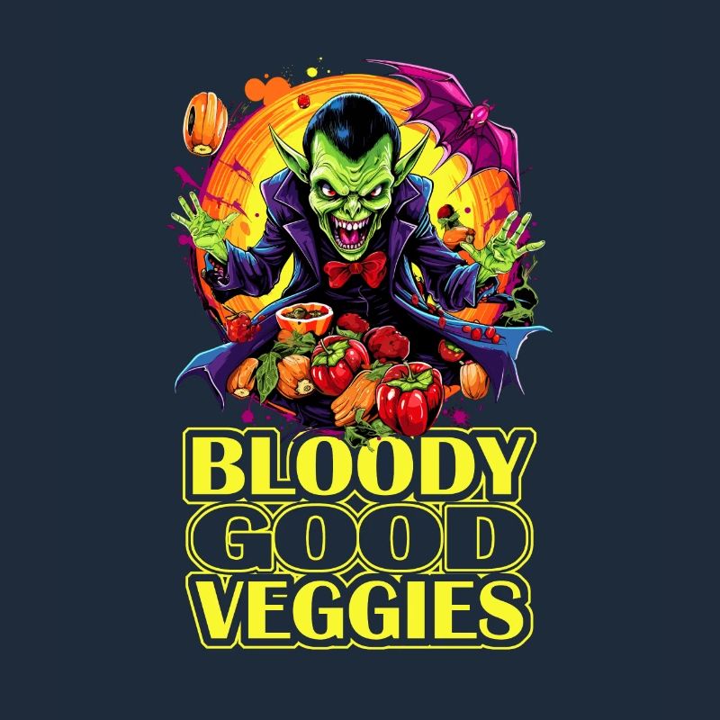 Halloween Vampire Eats Bloody Good Veggies