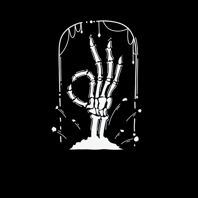 Tombstone and Hand Gothic Style