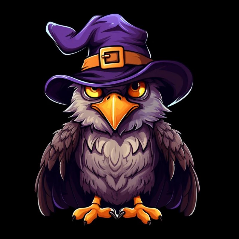 Eagle witch hat. Funny Halloween costume for