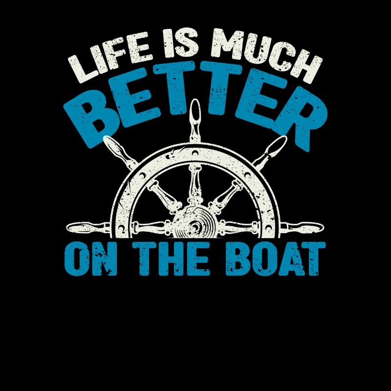 Das Leben ist viel besser auf dem Boot Bootfahren
