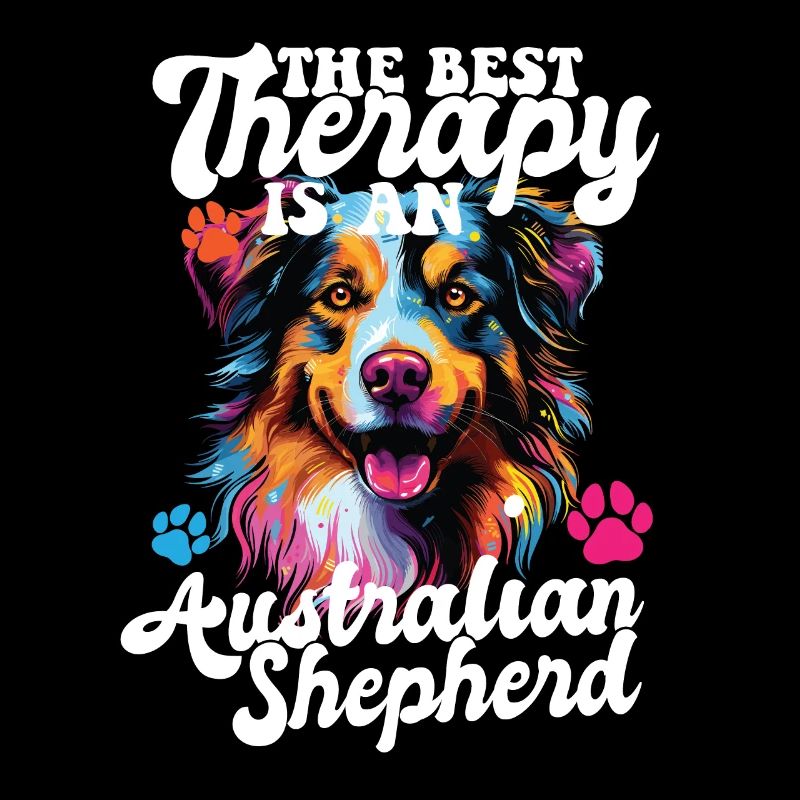 Australian Shepherd Pop Art & Dog Lover & Splash