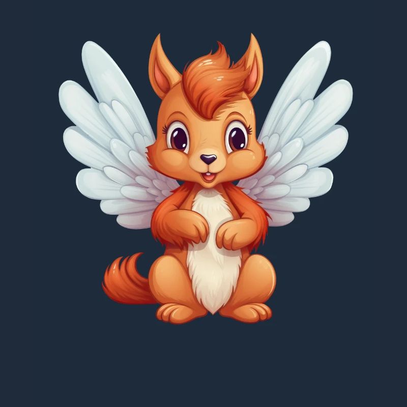 Süßes Eichhörnchen-Engel-Comic