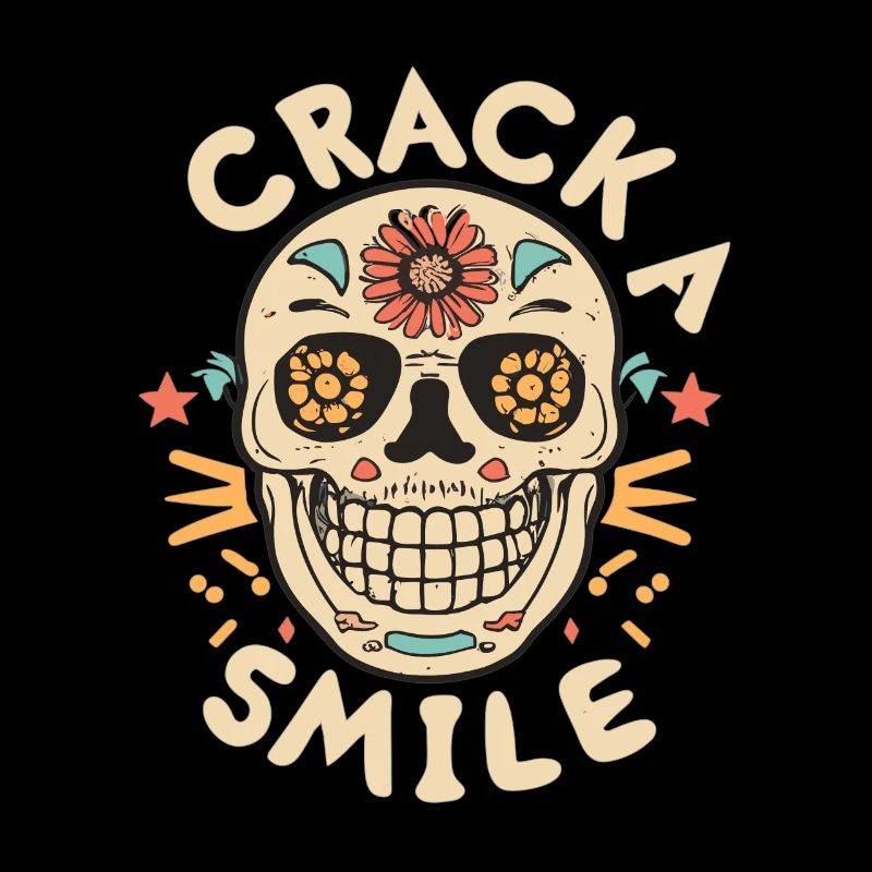Crânes Crack A Smile Totenkopf Crâne