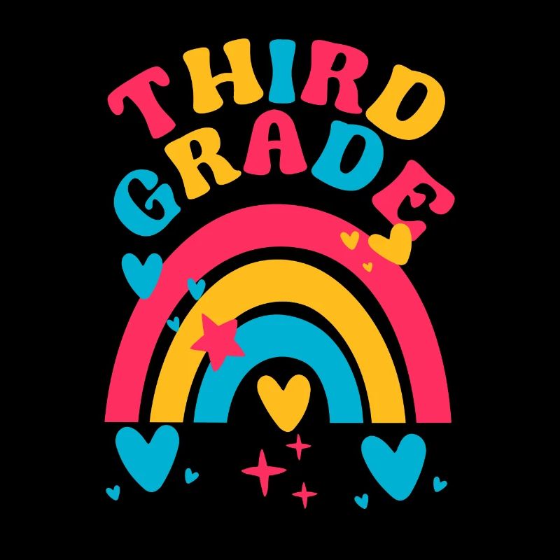 Third Grade 3rd Rainbow Teacher Student 100 Day