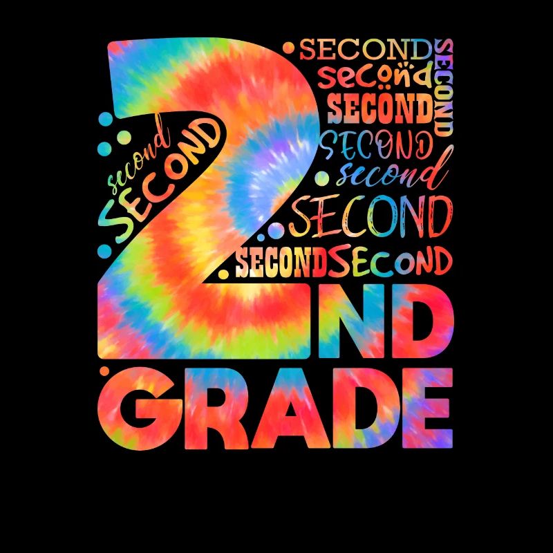 Tie Dye 2nd Grade Typography Team Second Grade