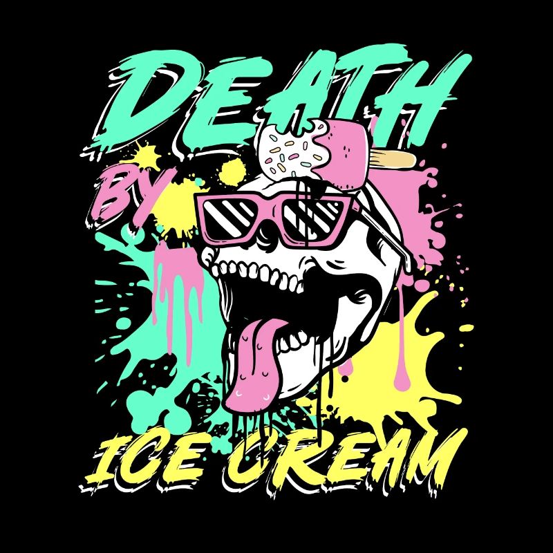 Death by ice cream | cool summer skull