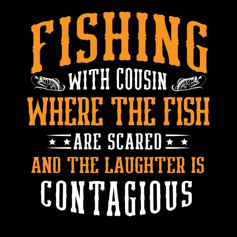 Pêche Cousin Pêcheur Cousins Drôle Poisson Perfec