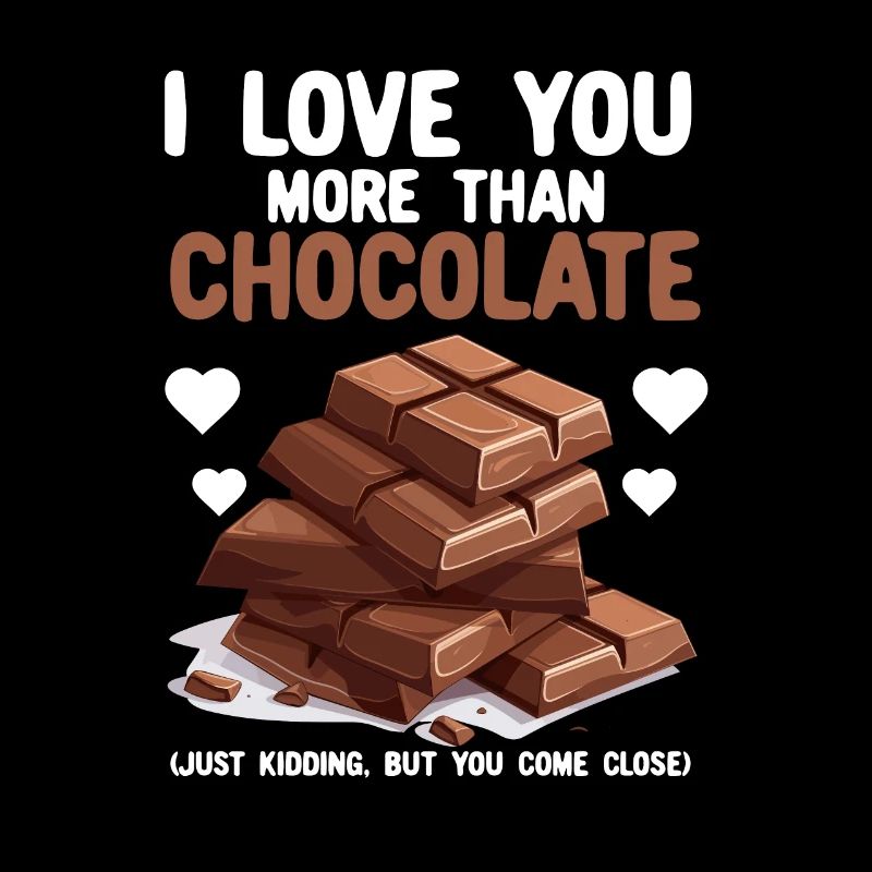 Je t’aime plus que le chocolat Drôle Mignon