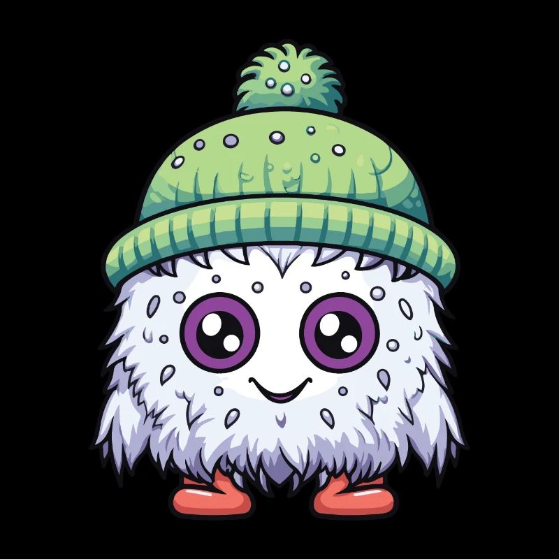 Bacilles d’hiver froids comique mignon