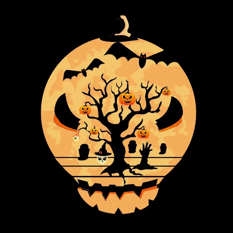 Jack O Lantern Scary Carved Pumpkin Face Halloween
