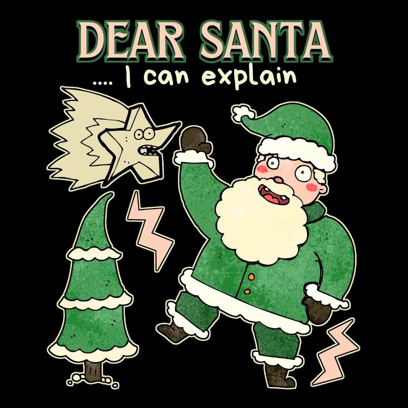 Santa Claus, Weihnachtsmann lustiger Spruch Comic