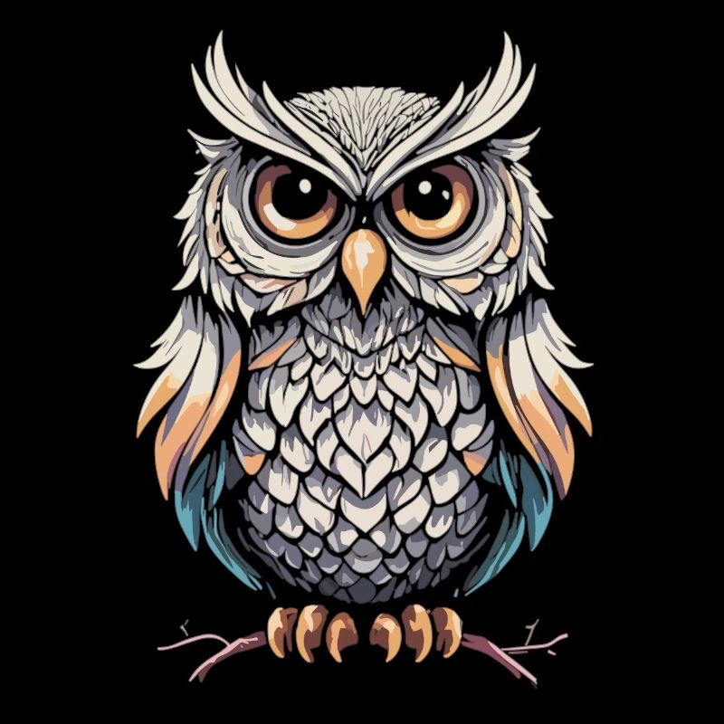 Doodle Style Owl: Gift for Owl Lover