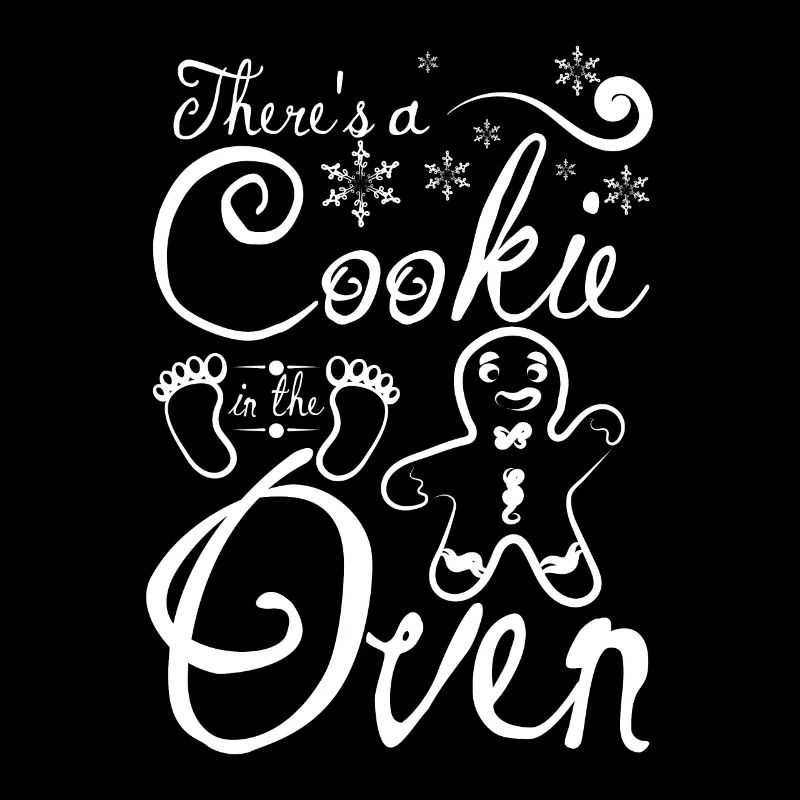 Noël enceinte, il y a un biscuit dans le four