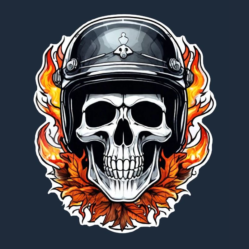 Skull - Skeleton - Skull - Motorcycle Helmet