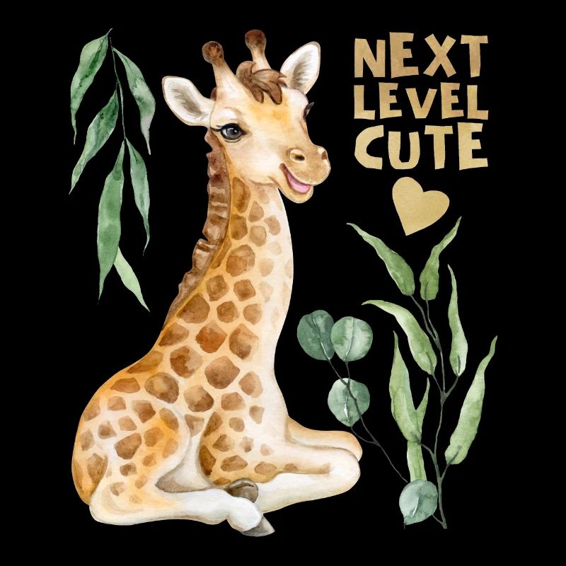 Comic Giraffe, lustiger Spruch