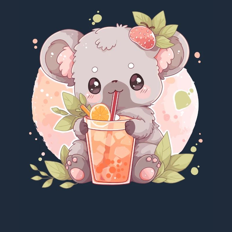 Kawaii Koala Boissons Boba Bubble Tea Chibi