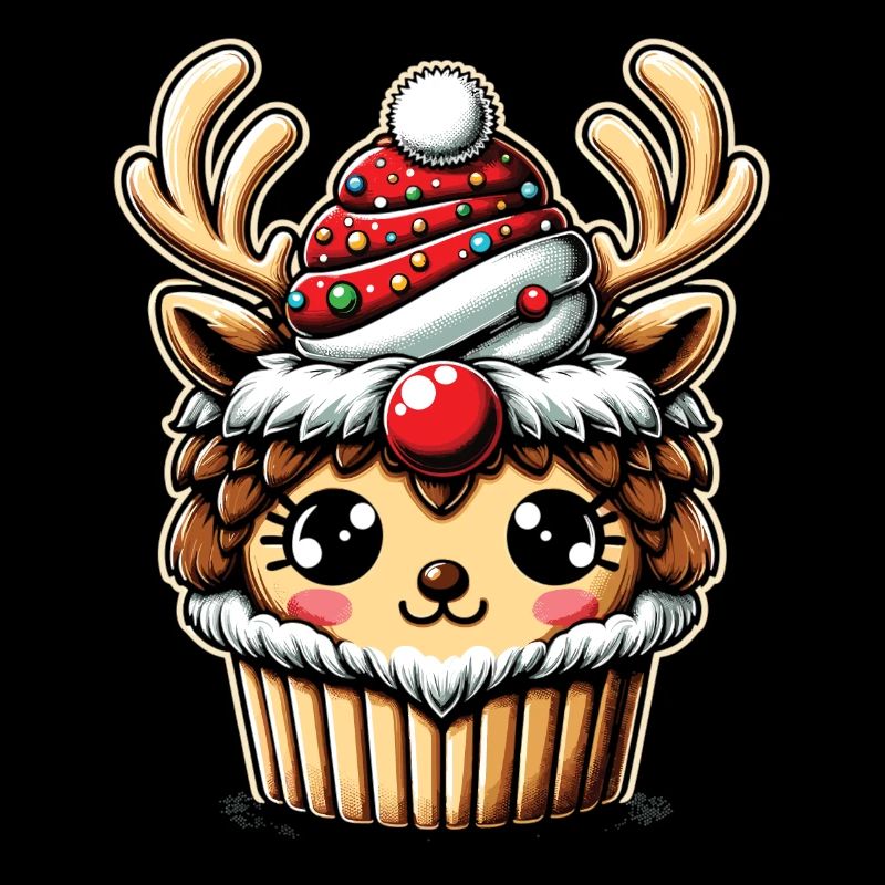 Joyeux Noël : Cupcake de renne