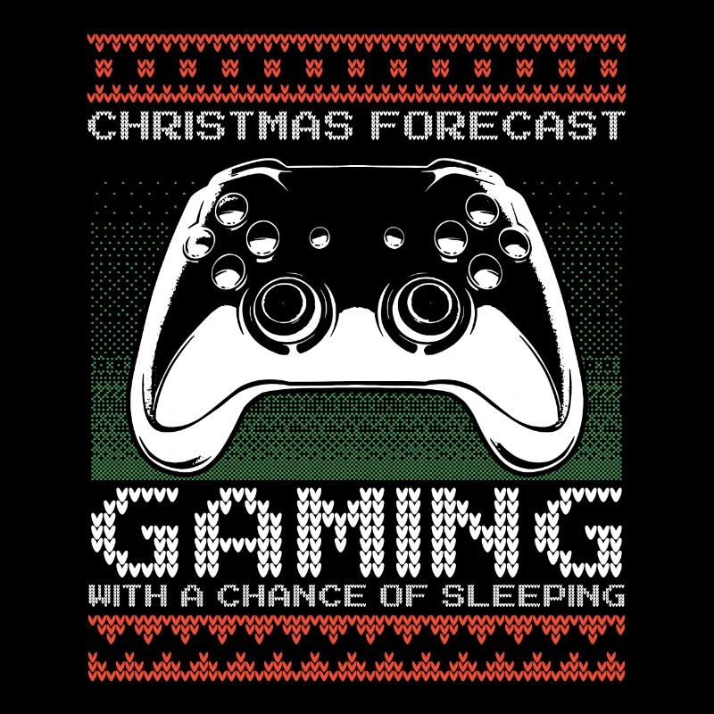 Funny Christmas Forecast Gaming Controller Ugly