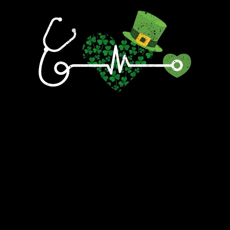 Nurse St Patrick's Day Stethoscope Heart