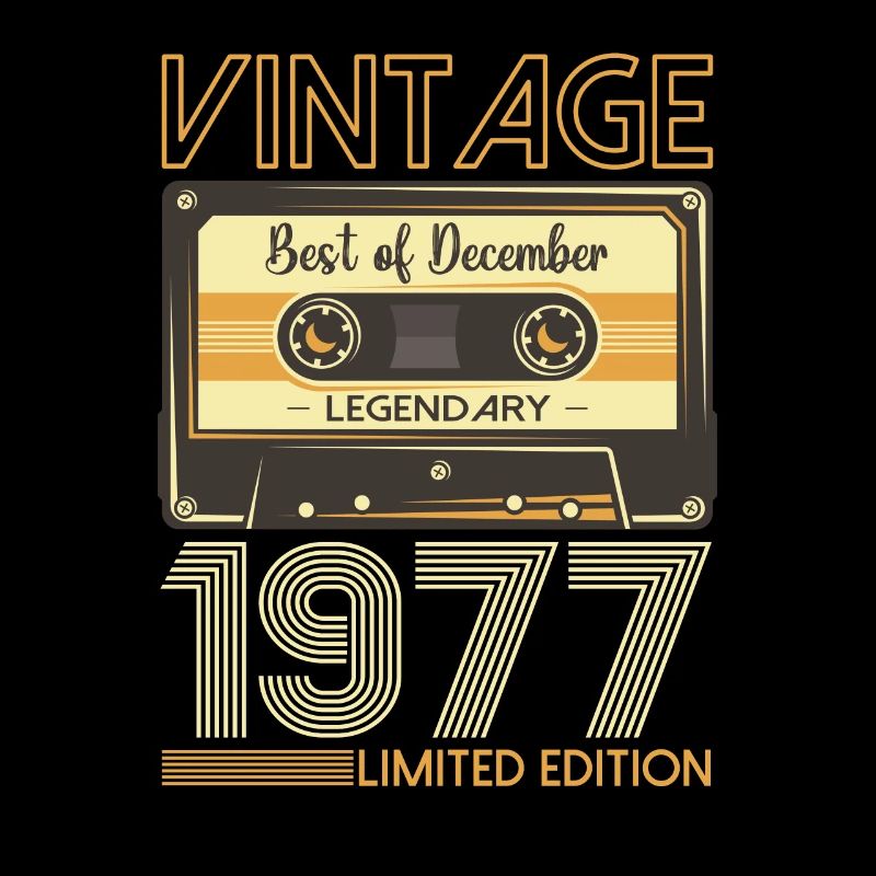 46e anniversaire Cassette décembre Vintage 1977