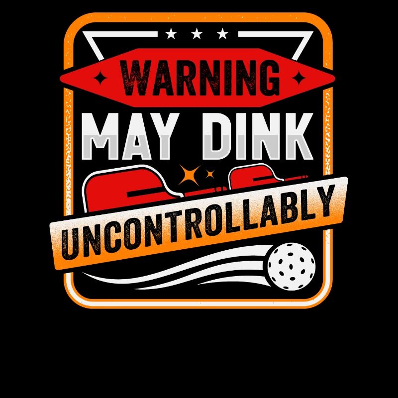Warning May Dink Uncontrollably Pickleball Spruch