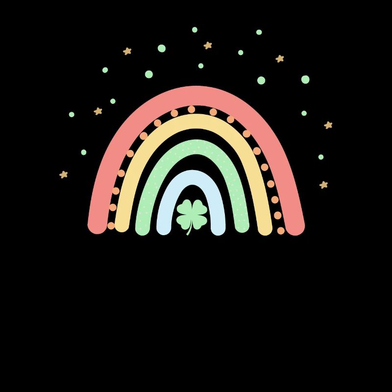 Trèfle à quatre feuilles Arc-en-ciel de la Saint-Patrick