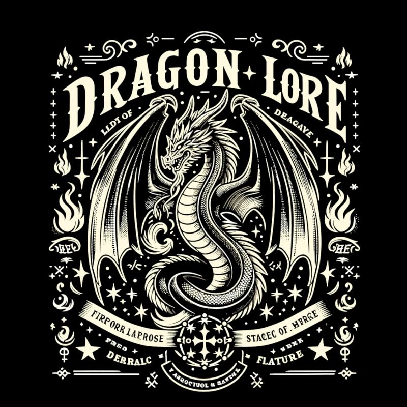 Dragon de feu mythique