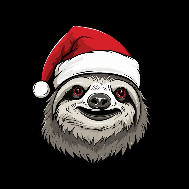 Faultier Weihnachten Tier Kopf