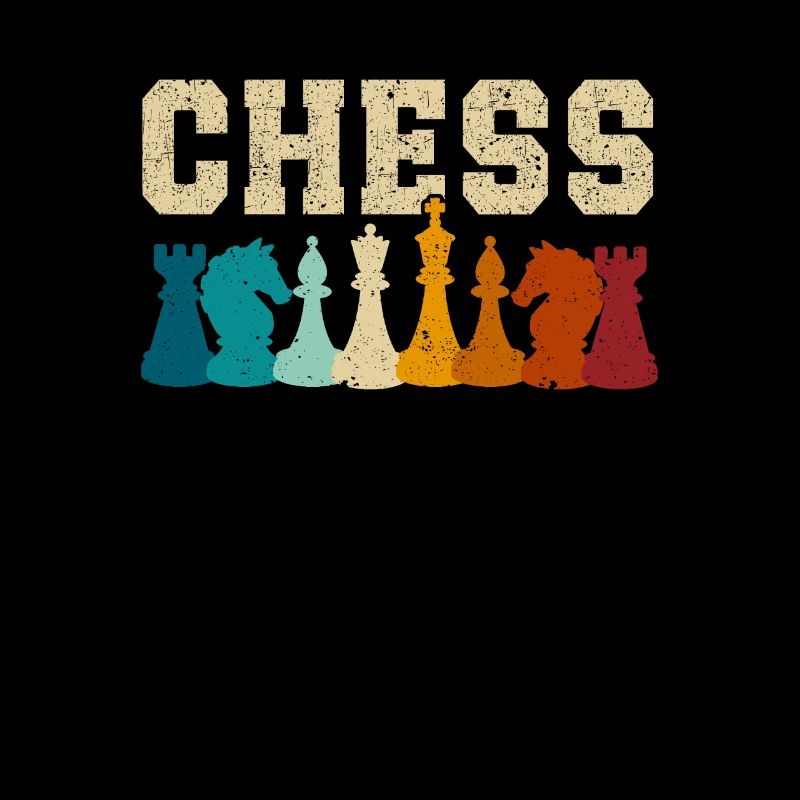 Joueur d’échecs drôle pièces d’échecs seize pièces
