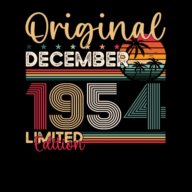 69e anniversaire Original Décembre Né 1954