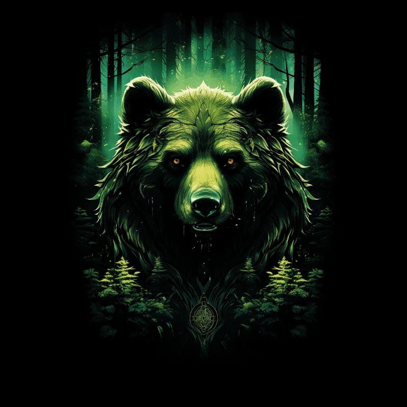 Forest Grizzly Bear Bear Mystical