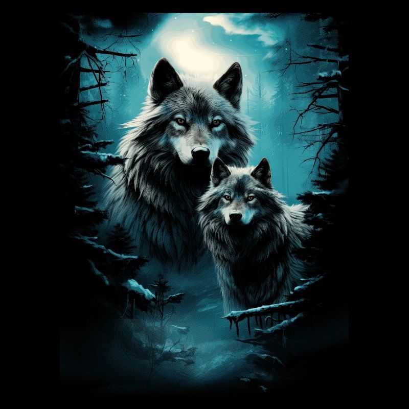 Fantasy Wolf Moon Wolf Pack Mythology
