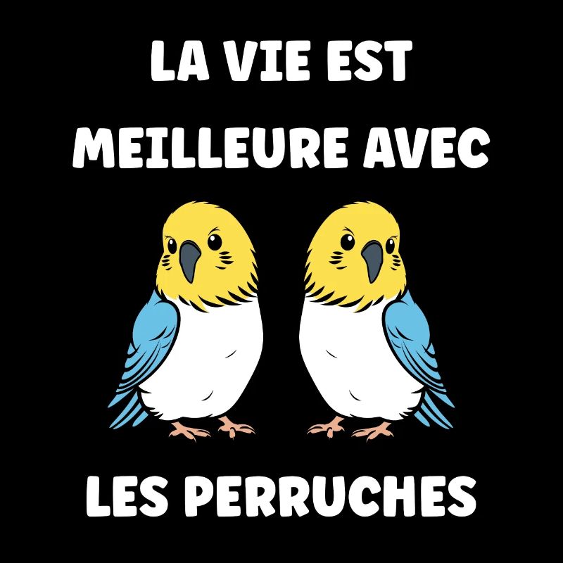 Oiseaux perruches humour petite perruche