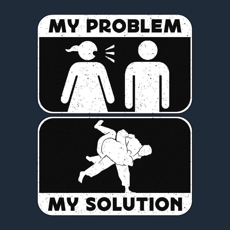 Judo Fighter My Problem My Solution Pictogram Dad