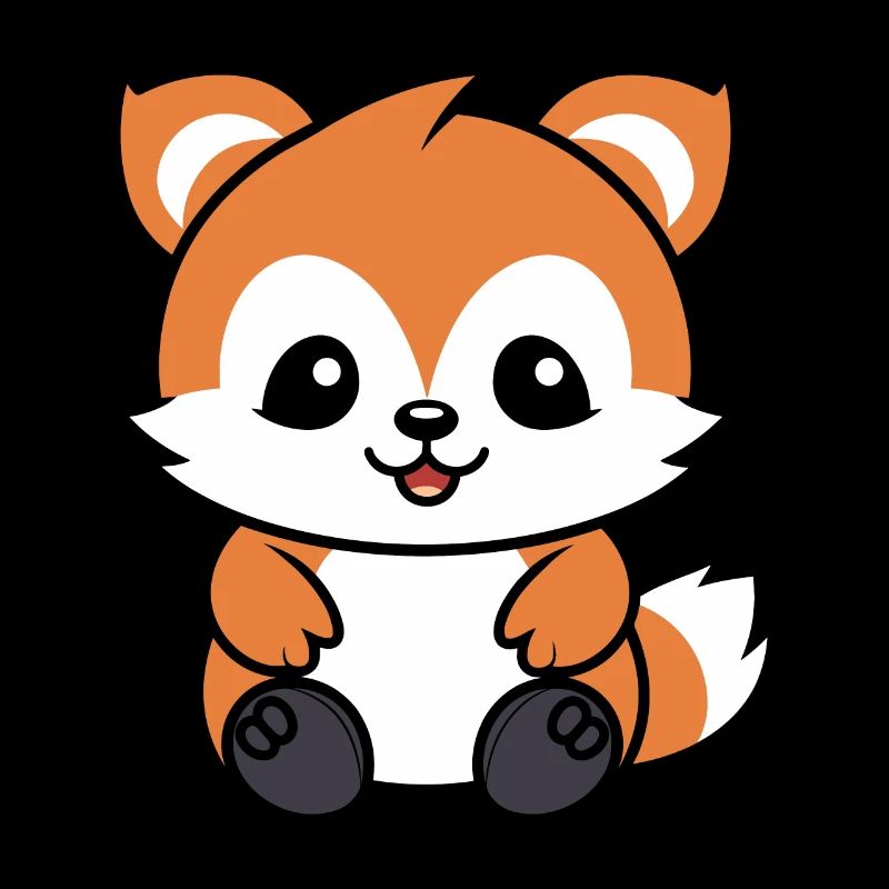 Fuchs liebt den kleinen roten Panda