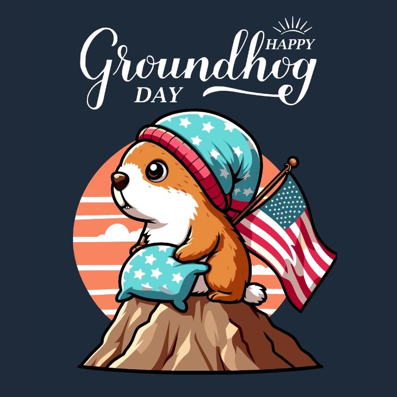 Groundhog Day USA Funny Spring Hat