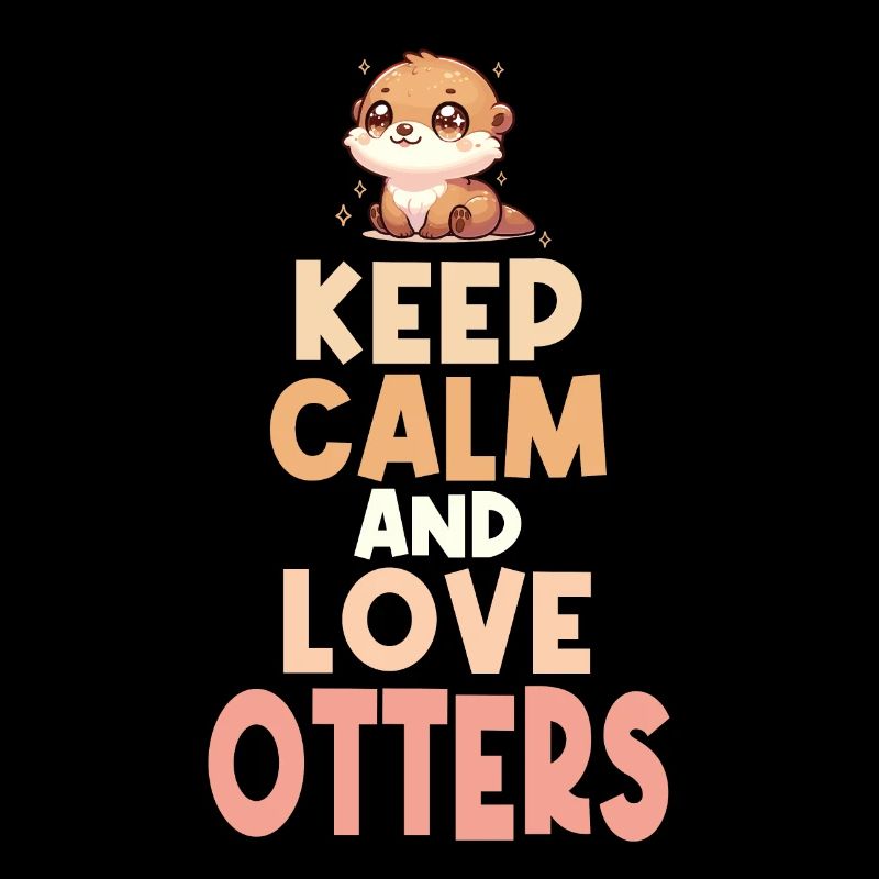 Cute Otter Artwork Featuring Adorable & Funny Keep