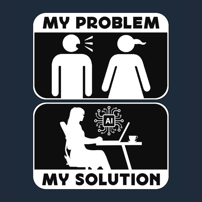 Artificial Intelligence My Problem Pictogram Mom