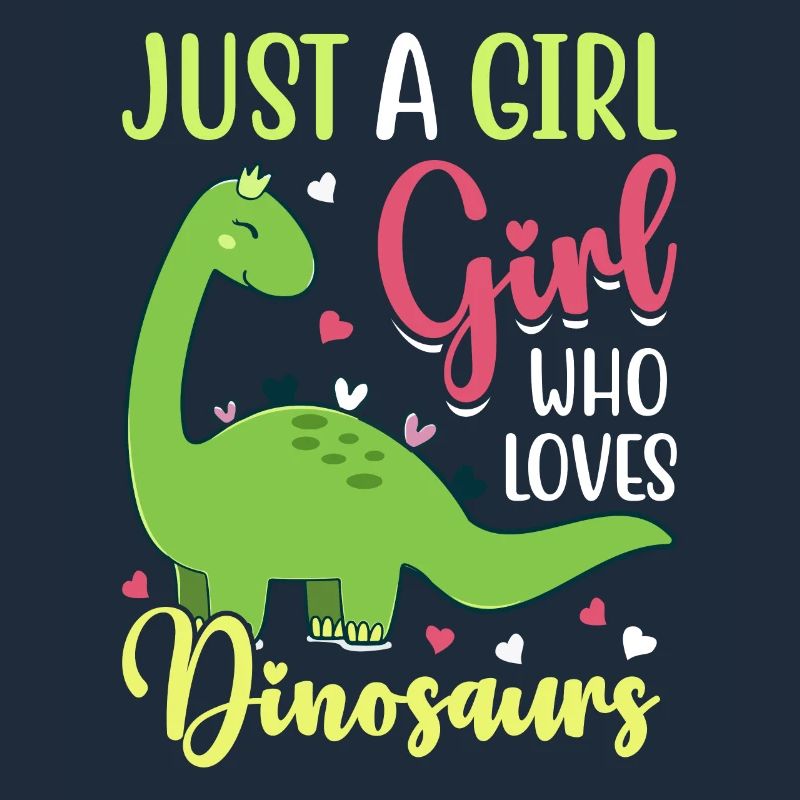 einfach ein Mädchen, das Dinosaurier liebt