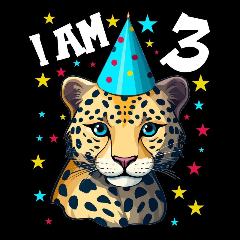 Ich bin 3 Jahre alt Leoparde Leopard 3. Geburtstag