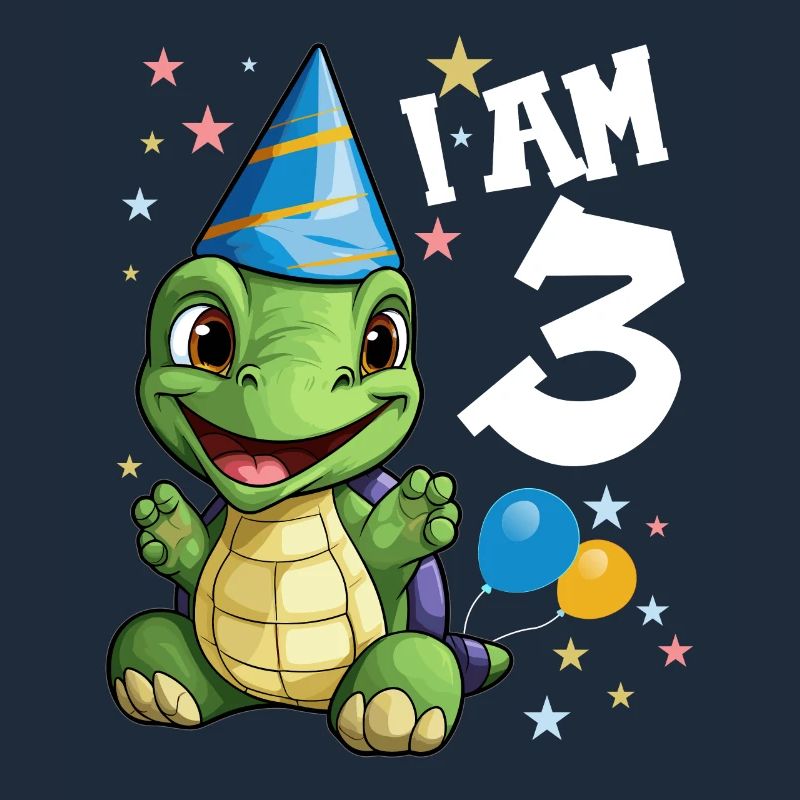 Ich bin 3 Schildkröten Schildkröte 3. Geburtstag
