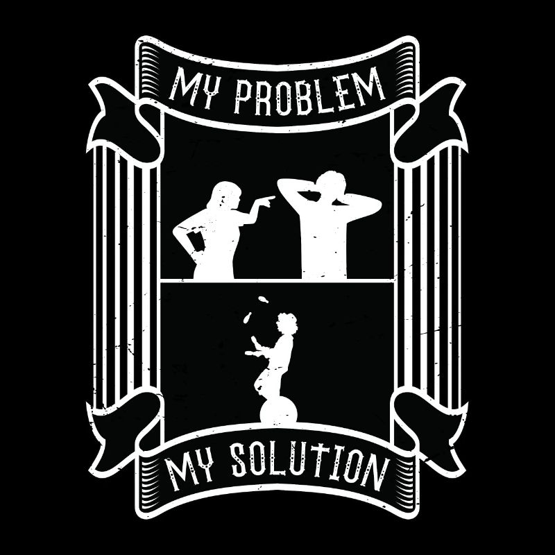 Circus Clown My Problem My Solution Pictogram Dad