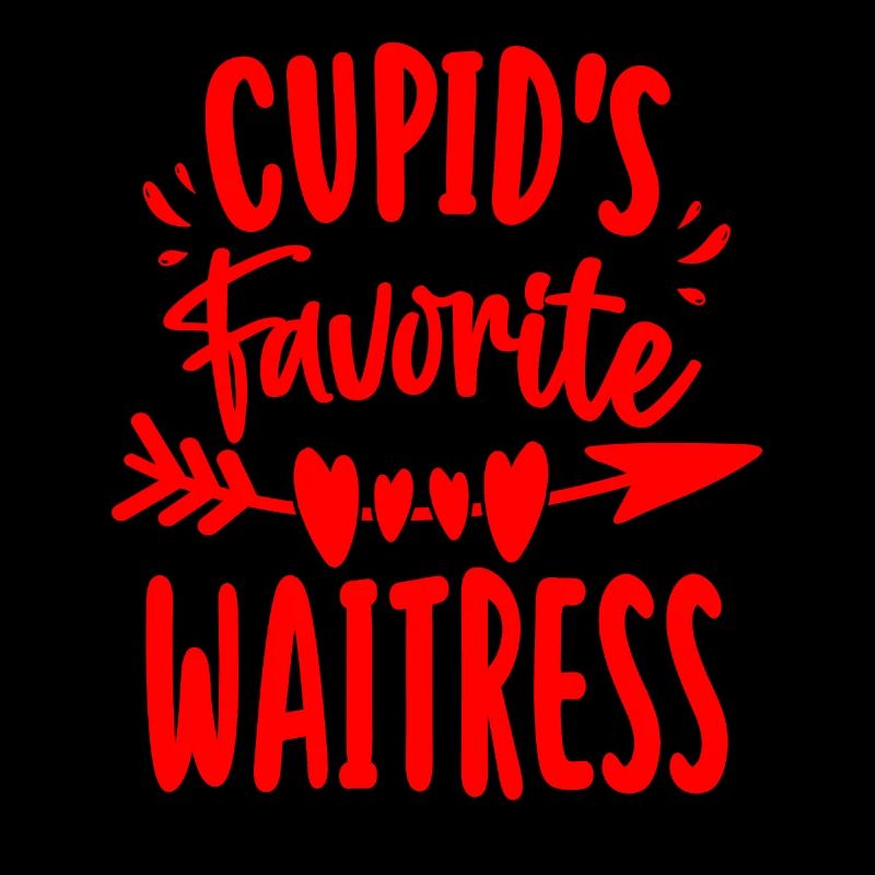 Cupids Favorite Waitress Funny Valentines Day